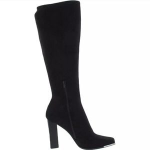 Steve Madden Womens Fedora Square Toe Block Heel Knee-High Boots Size 9